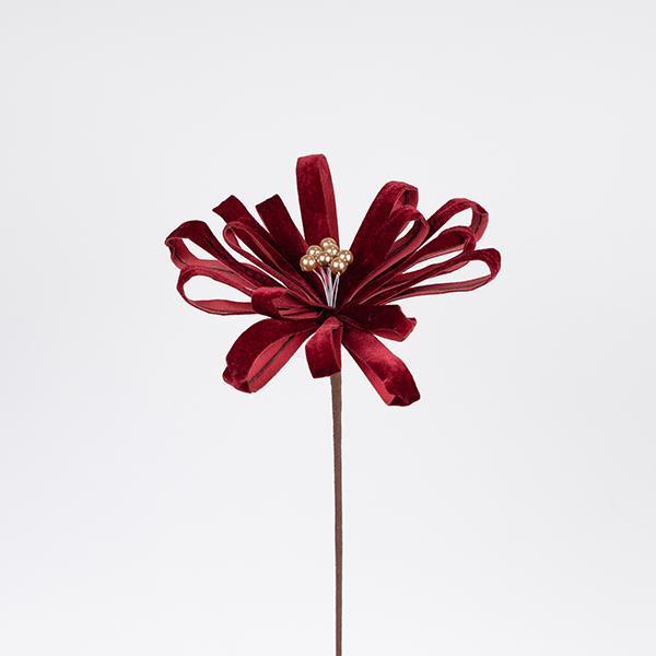 LAZO DE FLORES, BORGOÑA, 27X45CM