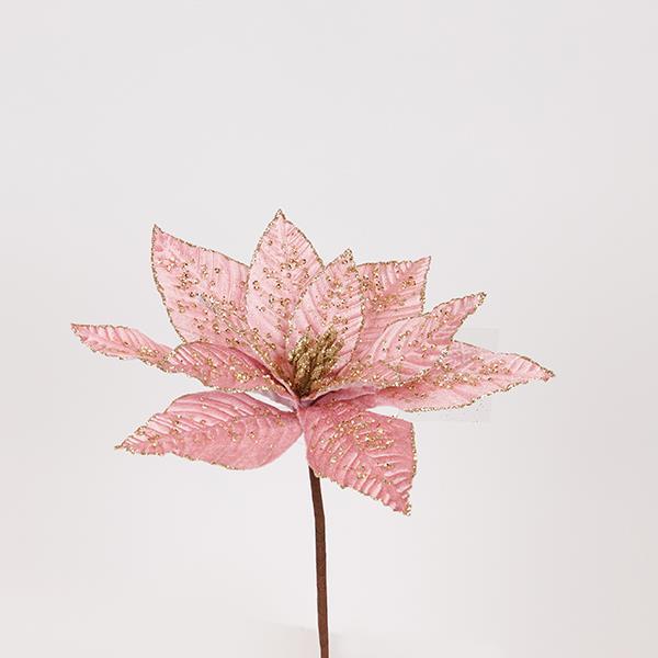 FLOR ROSA, CON CUENTAS DE CHAMPÁN, 27X15CM