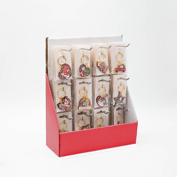 CAJA EXPOSITOR, LLAVEROS NAVIDEÑOS, 120 UDS.