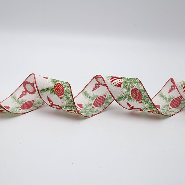 CINTA CON BOLAS DE NAVIDAD, 6,30CM, 10M