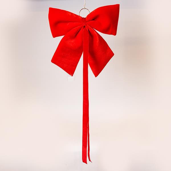 LAZO, TERCIOPELO ROJO, CON CINTA, 44CM