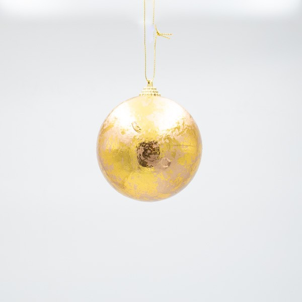 BOLA, DORADO METALIZADO, SET 6 PIEZAS, 8CM