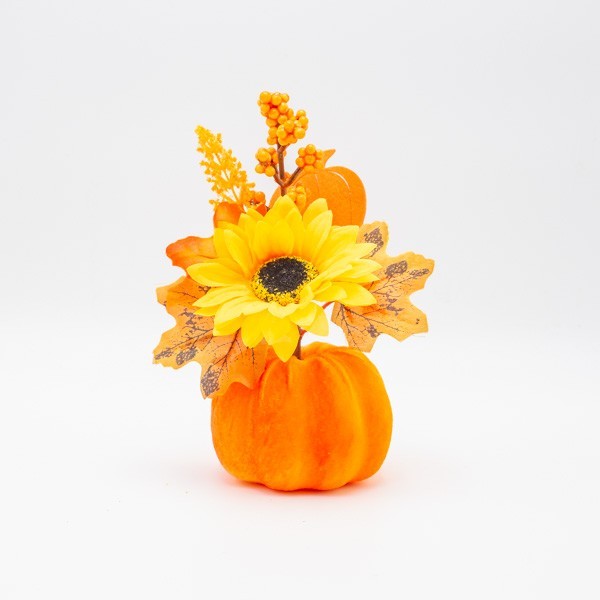 DECORACIÓN DE OTOÑO CON GIRASOL, 22CM