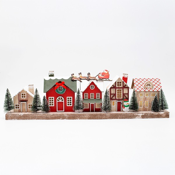 CASAS DE PAPEL ILUMINADAS 50,8X9X15CM