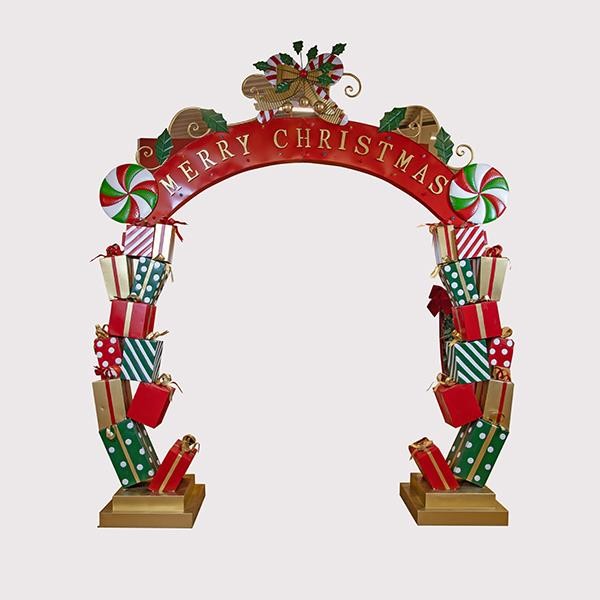 ARCO METÁLICO CON REGALOS Y DULCES, 274X55X300CM