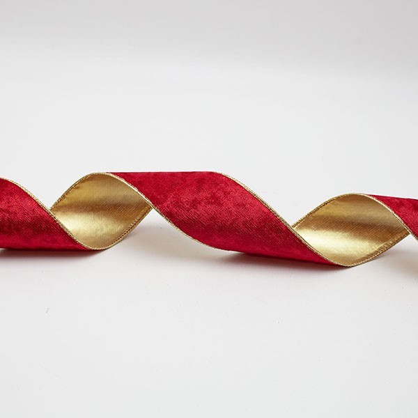 CINTA DE TERCIOPELO ROJO, 914 X 6,3 CM