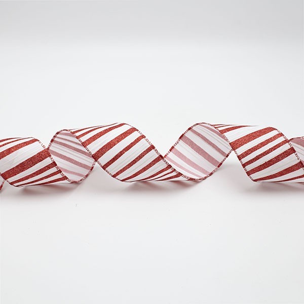 CINTA BLANCA CON RAYAS ROJAS, 914X6,3CM