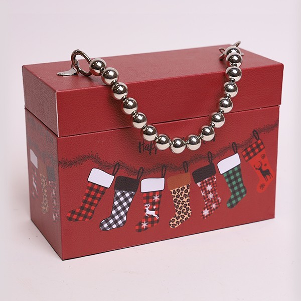 MALETA PEQUEÑA, BURDEOS CON CALCETINES, 20X9X14CM