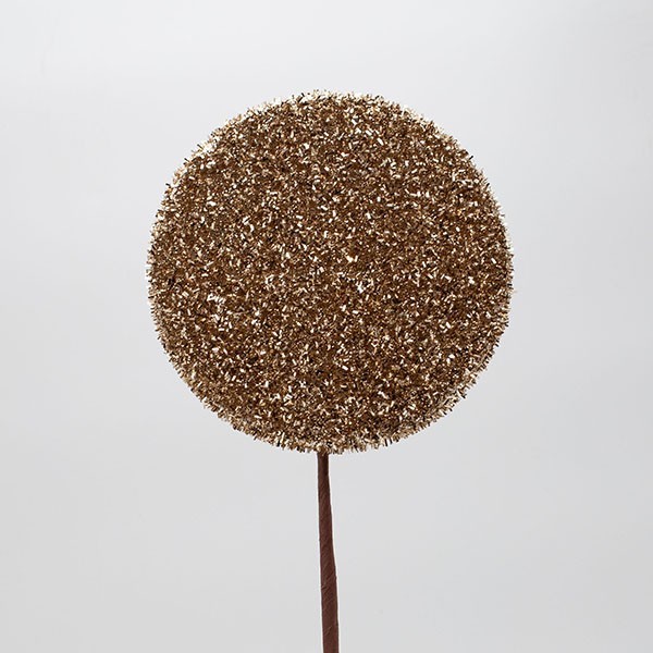 PIRULETA DORADA CON PURPURINA, 15 X 51 CM