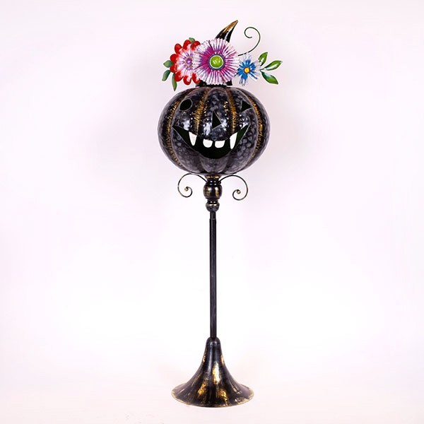 SOPORTE METÁLICO PARA CALABAZA, HALLOWEEN, 85 CM