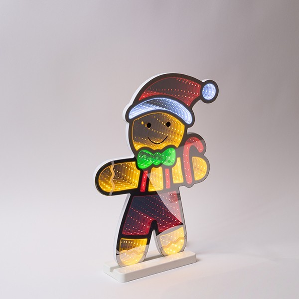 ESPEJO DECORATIVO HOMBRE GALLETA 28X5,5X40CM CON CINTA LED, ADAPTADOR, 207 LED, MULTI LED, CABLE 3M, IP44