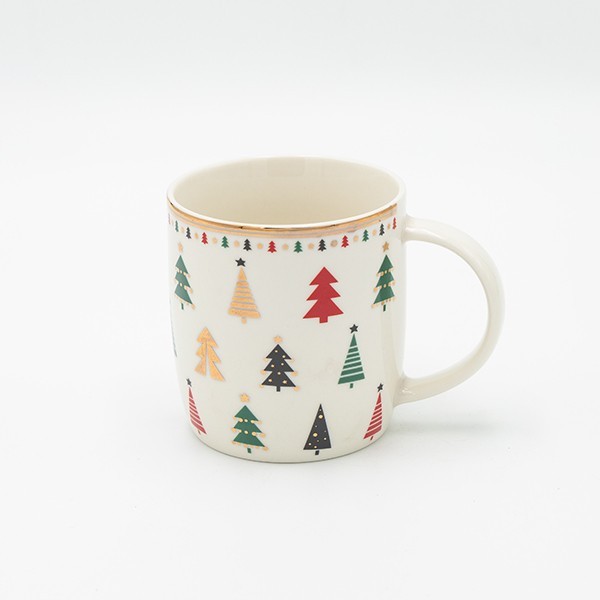 TAZA CON ÁRBOLES DE COLORES, 350ML