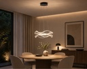 LÁMPARA DE TECHO COLGANTE LED 34W 3024lm 3000K Ø340mm NEGRO ARTE ILLUMINA FIRENZE