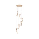 LÁMPARA COLGANTE ACRÍLICAS LED 60W 5400lm 3000K 350mm ORO FRANCÉS ARTE ILLUMINA COMO