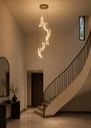 LÁMPARA DE TECHO COLGANTE ACRÍLICAS LED 60W 5400lm 3000K 350mm ORO FRANCÉS ARTE ILLUMINA COMO