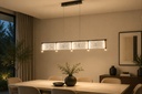 LÁMPARA DE TECHO COLGANTE ACRÍLICO LED 4 LUCES 4X15W 3000K 5400lm 1200 X270 X175mm ORO FRANCÉS ARTE ILLUMINA RAVENA