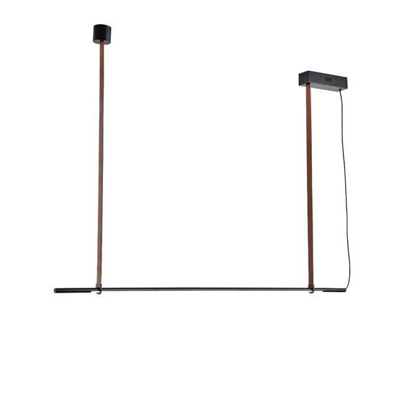 LÁMPARA DE TECHO COLGANTE METAL LED 21W 1260lm 3000K 1400x60x1200mm NEGRO ARTE ILLUMINA LINEA