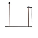 LÁMPARA COLGANTE METAL LED 21W 1260lm 3000K 1400x60x1200mm NEGRO ARTE ILLUMINA LINEA