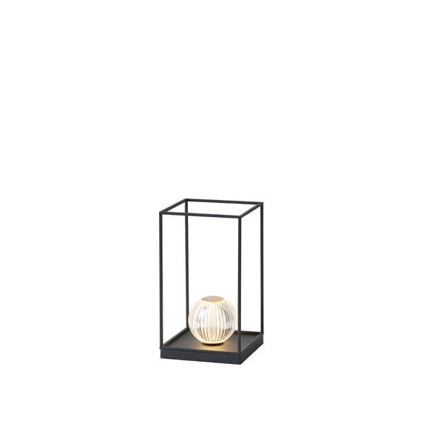 LÁMPARA DE MESA APLIQUES LED 4W 180x320mm 90lm 3000K NEGRO ARTE ILLUMINA BOX