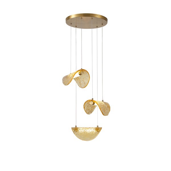 LÁMPARA COLGANTE ALUMINIO 6W 468lm 3000K 425×1500mm LATÓN-ORO ARTE ILLUMINAWAVES