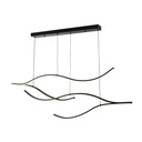 LÁMPARA DE TECHO COLGANTE ALUMINIO 30W 2260lm 3000K 30x1200x1450mm NEGRO ARTE ILLUMINA WAVES