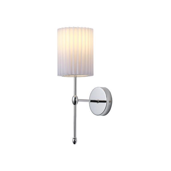 APLIQUE DE PARED TELA 1xE14 MÁX. 15W 180×130×400mm BLANCO ARTE ILLUMINA VELI