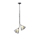 LÁMPARA DE TECHO COLGANTE CRISTAL 2 LUCES G9 MAX 2x10W 410x1800mm ARTE ILLUMINA DELTA