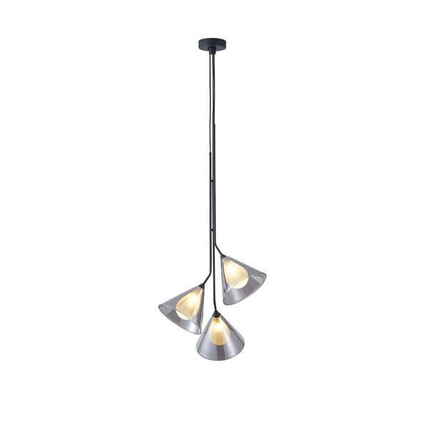 LÁMPARA DE TECHO COLGANTE CRISTAL 3 LUCES G9 MAX 3X10W 420x1680mm ARTE ILLUMINA DELTA