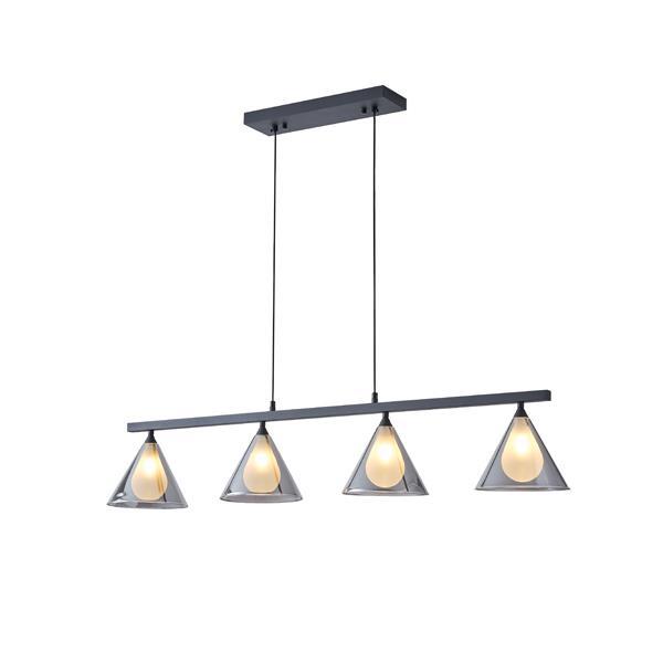 LÁMPARA DE TECHO COLGANTE CRISTAL 4 LUCES G9 MAX 4X10W 1080x1410mm ARTE ILLUMINA DELTA