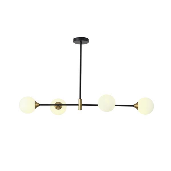 LÁMPARA DE TECHO COLGANTE CRISTAL 4 LUCES 4XG9 MAX 10W 1000x570mm NEGRO ARTE ILLUMINA POOLS