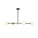 LÁMPARA DE TECHO COLGANTE CRISTAL 4 LUCES 4XG9 MAX 10W 1000x570mm NEGRO ARTE ILLUMINA POOLS