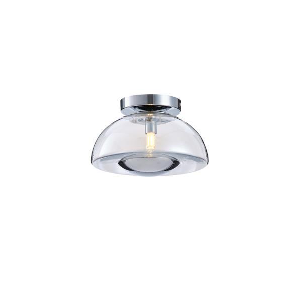 PLAFÓN DE CRISTAL G9 MAX 7W 230x230x150mm CROMO PERLA ARTE ILLUMINA CLEAR