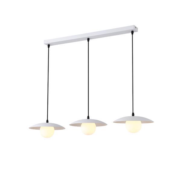 LÁMPARA COLGANTE DE METAL 3 LUCES G9 MAX 7W Ø900mm BLANCO ARTE ILLUMINA COBA CABANA