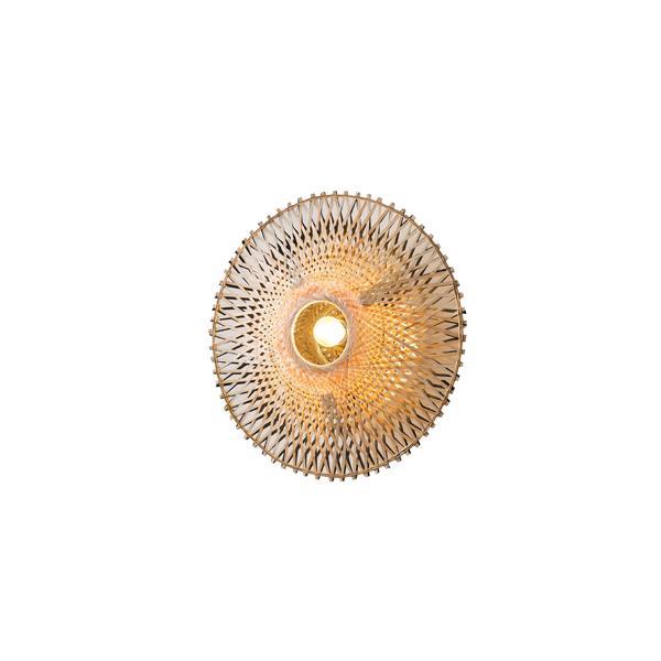 APLIQUE DE PARED BAMBÚ 1xE27 MÁX. 15W 400x140 mm NEGRO-MARRÓN ARTE ILLUMINA CYCLONE