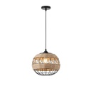 LÁMPARA DE TECHO COLGANTE CUERDA-METAL Ε27 MAX 15W 300x300x1370mm NEGRO-CAQUI ARTE ILLUMINA HELIOS