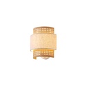 APLIQUE DE PARED TELA 1xE27 MAX 15W 260x460mm BEIGE-BLANCO MATE ARTE ILLUMINA ISLA