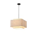 LÁMPARA COLGANTE DE TELA 1xΕ27 MÁX. 15W Ø400Χ1090mm BEIGE ARTE ILLUMINA MUSA