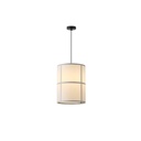 LÁMPARA DE TECHO COLGANTE DE TELA 1xE27 MÁX 40W Ø300x1230mm BLACK ARTE ILLUMINA TOSCANY