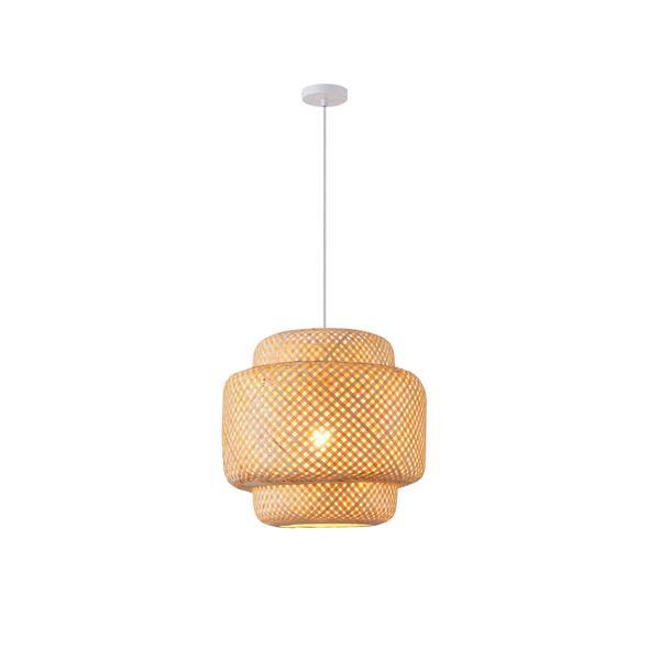 LÁMPARA DE TECHO COLGANTE BAMBÚ 1xE27 MÁX. 15W 400x400x1280mm ARTE ILLUMINA AVRA