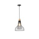 LÁMPARA DE TECHO COLGANTE METAL 1xE27 MÁX. 15W 260x260x1370mm NEGRO ARTE ILLUMINA BORLA