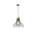 LÁMPARA DE TECHO COLGANTE METAL 1xE27 MÁX. 15W 360x360x1380mm NEGRO ARTE ILLUMINA BORLA