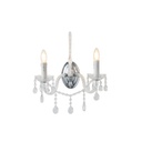 APLIQUE DE PARED METAL-VIDRIO 2xE14 MAΑ 8W 330x425mm METALIC ARTE ILLUMINA KRISTALLO