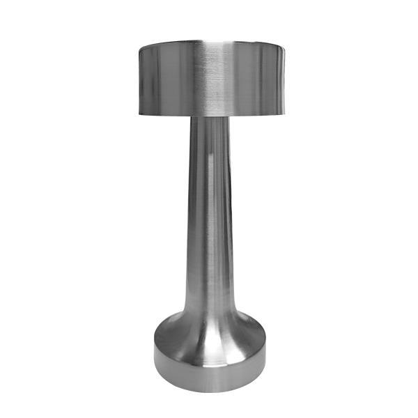 LÁMPARA DE MESA TÁCTIL RECARGABLE LED 3W 240lm 3000K 5V REGULABLE PLATA ARTE ILLUMINA GLOWORA