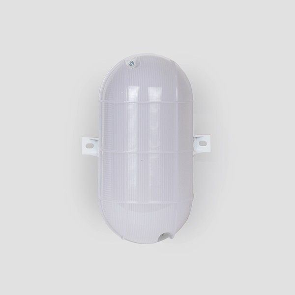 APLIQUE DE PARED DE FUNDICIÓN A PRESIÓN OVALADO 15W, 222x 95x104mm, BLANCA, CON CUBIERTA DE PLÁSTICO, ARTE ILLUMINA