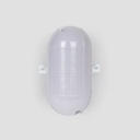APLIQUE DE PARED DE FUNDICIÓN A PRESIÓN OVALADO 15W, 222x 95x104mm, BLANCA, CON CUBIERTA DE PLÁSTICO, ARTE ILLUMINA