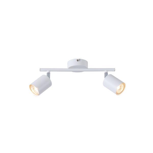 FOCO 2 LUCES METALIZADO 2xGU10 MÁX. 7W 300x80x155mm BLANCO ARTE ILLUMINA OLYMP