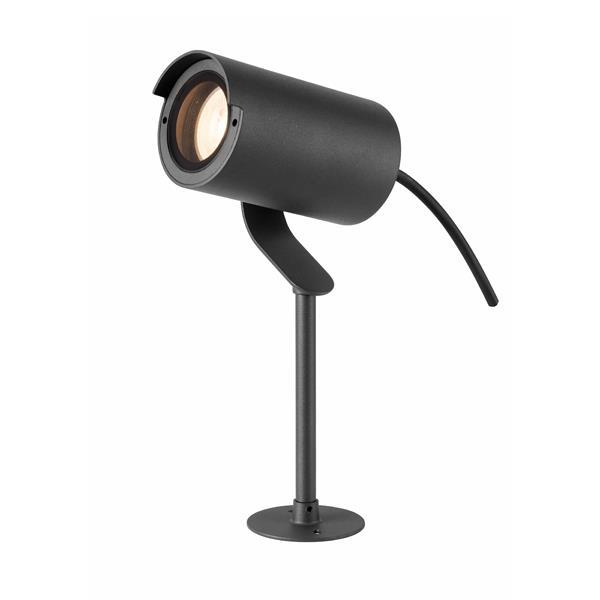 FOCO DE JARDÍN ALUMINIO GRIS OSCURO GU10 MAX 7W IP65 240x140x75mm ARTE ILLUMINA
