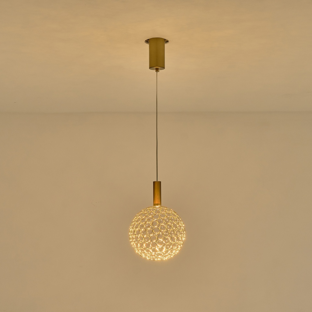 LÁMPARA COLGANTE BOLA "PERFORATO" LED 6.3W 648lm 3000K Ø200x1388mm ARTE ILLUMINA