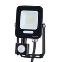 PROYECTOR LED SMD CON DETECTOR DE MOVIMIENTO GIRATORIO 10W NEGRO IP54 PLUS