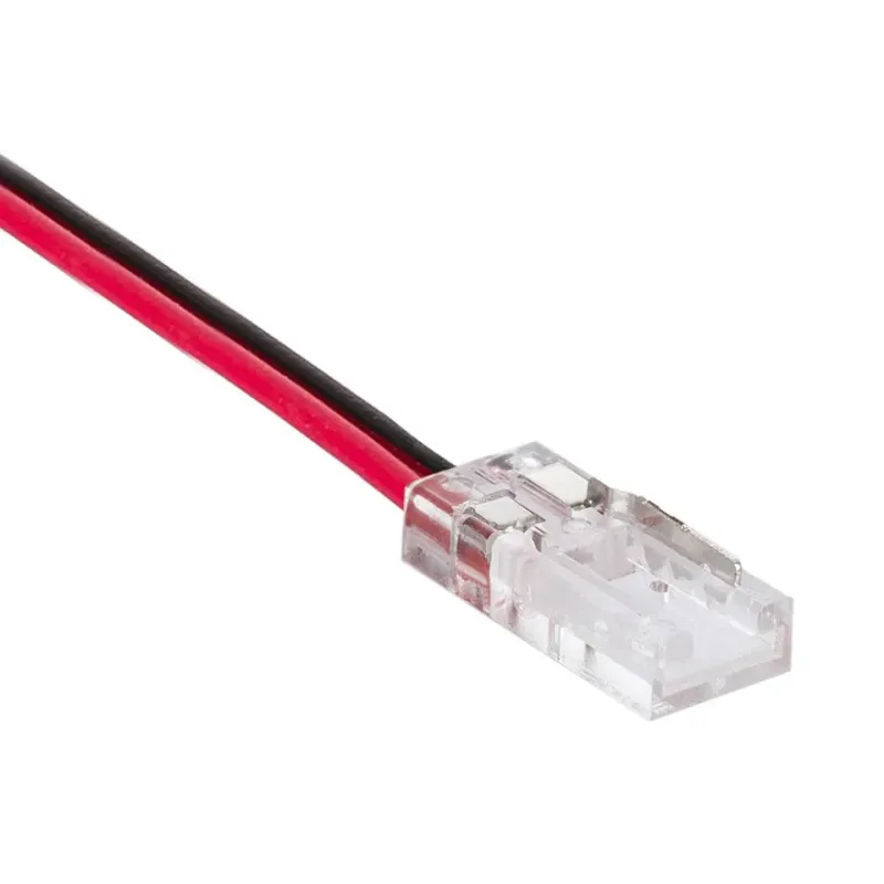 CONECTOR HIPOPÓTAMO DE ALIMENTACIÓN CON CABLE PARA TIRA LED 8mm SMD/COB 12-24V IP20 